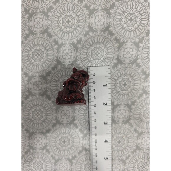 Ox, Elephant Figurine Set Dark Red Asian Zodiac‎ Statues Decor - Picture 4 of 7